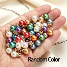20pcs Christmas Mini Ball Ornaments, Faux Pearl Miniature Christmas Tree Hanging Decorations, Colorful Glitter Balls, Christmas Holiday Party Decor - Multicolor - View 10