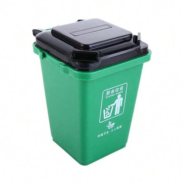 Toy Dr Toys Contenedor de Almacenamiento de Plástico para el Hogar, Organizador de Escritorio, Organizador de Bolígrafos, Modelo de Bote de Basura, Mini Bote de Basura, Mini Contenedor de Residuos