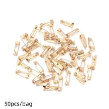 50pcs Iron Perforated Brooch Pins With Safety Clasp, Corsage Base Pins With Lock Head, Tie Pin, DIY Corsage Badge Hair Accessory Base, Jewelry Making Supplies - Brooch Base - View 34