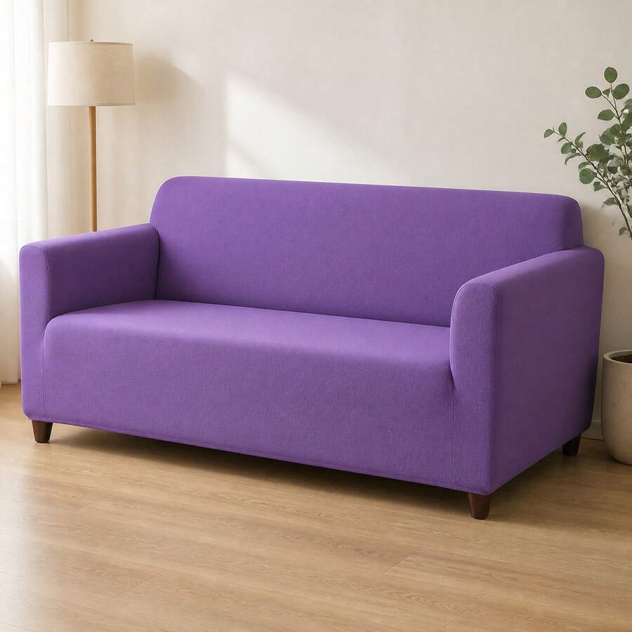 POLIGONO Sofa Slipcovers - Mauve Purple - View 1