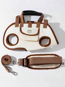 Multifunctional 3 In 1 Dog Harness Bag With Storage Pocket, Portable Handheld Crossbody Pet Carrier Vest For Small Dogs Walking Travel - Multicolor - View 13