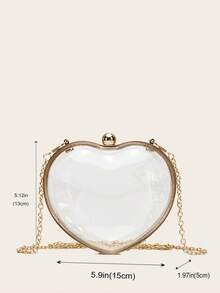 Mini Round Transparent Chain Handbag - Clear - View 9