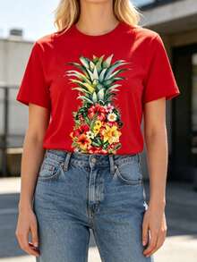 Women T-Shirts - 紅色 - 查看 6