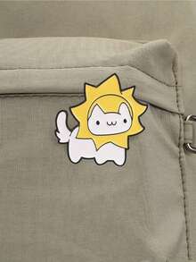 2pcs Cartoon Sun Cat And Moon Cat Enamel Pin, Cute Sun And Moon Cats Couple Badge, Fashion Backpack Clothes Accessory, Gift For Couples And Friends - Multicolor - View 8