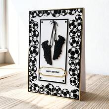1pc Creative Football Metal Cutting Template, Suitable For Scrapbooking And Handmade Crafts, Can Make DIY Embossing Templates As Well As Handmade Cards And Gift Cards. - Soccer - View 10