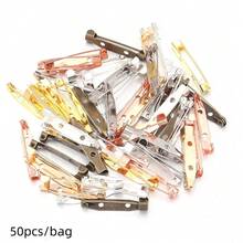 50pcs Iron Perforated Brooch Pins With Safety Clasp, Corsage Base Pins With Lock Head, Tie Pin, DIY Corsage Badge Hair Accessory Base, Jewelry Making Supplies - Brooch Base - View 11