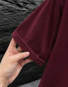 Camisa Camiseta Masculina Dark Rose Streetwear Estilosa Despojada Elegante 100% Algodão Unissex - Marsala - Visão 4