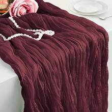 1pc Cheesecloth Table Runner, Semi-Transparent Gauze Tablecloth, Bohemian Or Rustic Style Wedding Table Decor, Suitable For Wedding Decoration, Arch Drapery, Bridal Shower, Holiday Party Decor - Multicolor - View 66