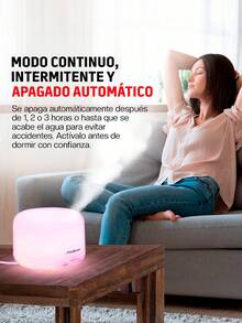 Redlemon Humidificador y Difusor de Aceites Esenciales Luz LED 12 Colores (500ml) - Sin niebla - Ver 4