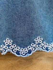 2pcs/Set Baby Girl Cute Style Lace Collar Ruffle Cuff Long Sleeve Top, Lace Elastic Waist Wide Leg Pants, Autumn - Blue - View 7