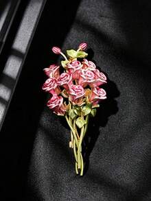 1 Vintage Rose Brooch, Elegant Bouquet Brooch, Vintage Versatile Style Plant Brooch, Suitable For Parties, Graduation Ceremonies, And Birthdays - Brooch - View 7
