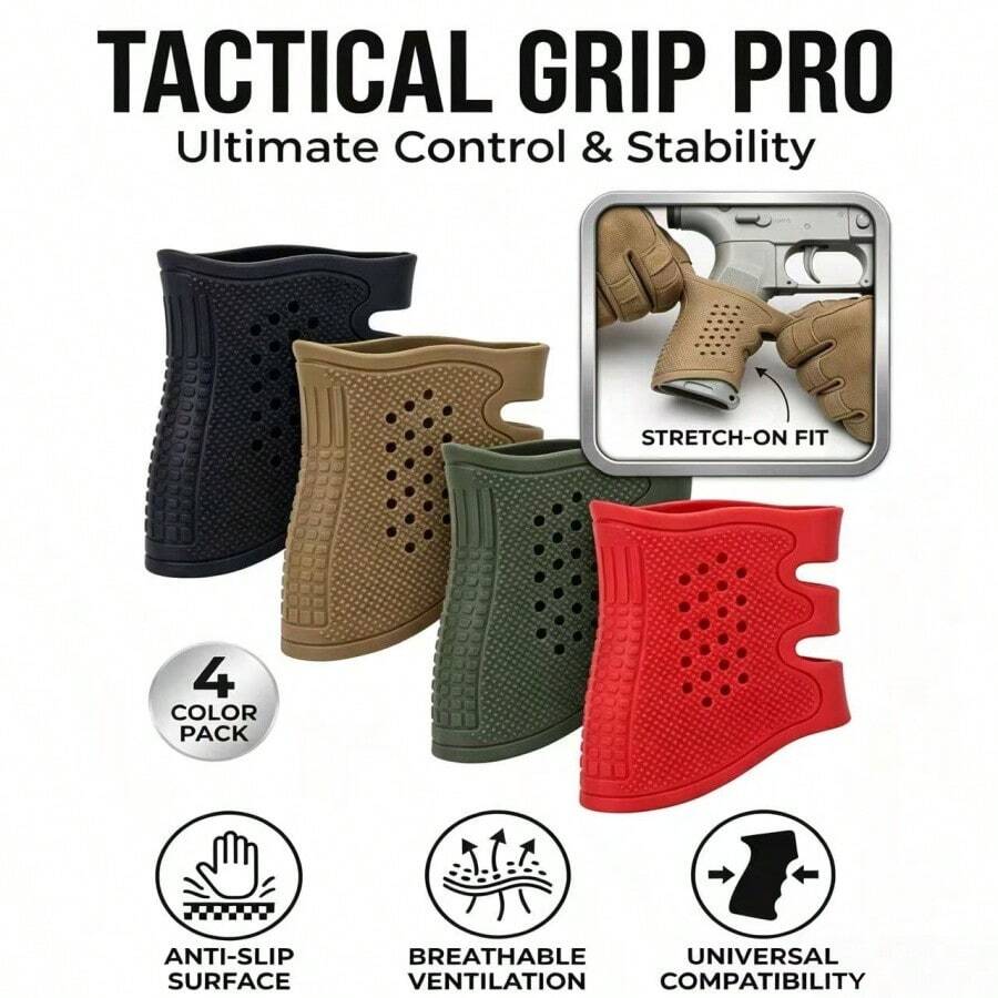 (4pcs) Rubber Anti-Slip Grip Covers Suitable For 17, 19, 20, 21, 22, 23, 25, 31, 32, 34, 35, 37, 38 - Multicolor - View 1