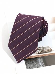 1pc Men's Exquisite Popular Double-Layer Thickened Hand-Tied Necktie - Multicolor - View 6