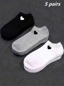 10/15 Pairs Women's Black/White/Grey Solid Color Mesh Breathable Cotton Soft Skin-Friendly Moisture-Wicking Low-Cut Invisible Boat Socks, Minimalist Versatile For Sports, Casual, Business, Daily Wear, All Seasons, Available In 1/5/10/15/20 Pairs - Multicolor - View 8