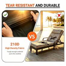 Outdoor Pool Lounge Chair Cover Set, All-Weather Dustproof & UV-Resistant Patio Furniture Protector, 210D Tear-Resistant Oxford Fabric With Breathable PU Coating, Dust & Stain Resistant, Bottom Drawstring + Four-Corner Tie-Down Windproof Design, Secure Fit, Suitable For Patio, Lawn, Deck Lounge Chairs - Protective Case - View 2