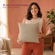 POLIGONO Cushion Cover - Beige - View 2