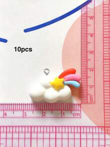10/20/100pcs Creative Shooting Star Cloud Pendant Charms DIY Handmade Keychain Bag Pendant Accessories - Clouds - View 19