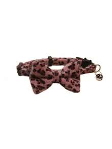 Leopard Print Pet Collar, Suitable For Small Dogs And Cats, Decorated With Bowknot, With Adjustable Strap And Quick-Release Buckle, Cute And Fashionable, Unisex For Pets - Multicolor - View 13