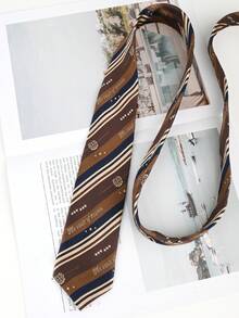1/3pcs Striped Hand-Tied Necktie Set, Fashionable Versatile Tie Combination - Multicolor - View 4