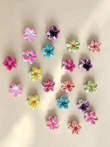 10/20/30pcs Jepit Rambut Kecil Motif Bunga Camellia Tie-Dye Warna Acak, Jepit Poni/Samping Minimalis yang Lucu, Jepit Ekor Kuda, Jepit Rambut Anak Perempuan, Aksesori Rambut Musim Panas, Jepit Rambut Pantai, Cocok untuk Pemakaian Sehari-hari dan Liburan, Jepit Rambut - MultiWarna - View 4