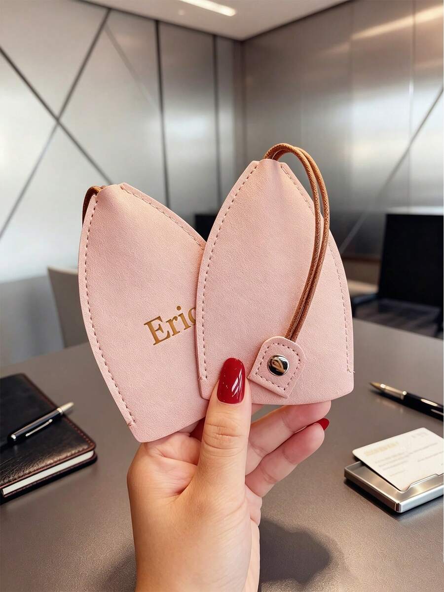 Personalized Custom Key Cover DIY Name Laser Engraved Creative Pull-Out PU Faux Leather Key Pouch Birthday Father's Day Valentine's Day Gift Key Accessory - Multicolor - View 1