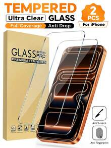 2 buah Pelindung Layar Kaca Tempered Definisi Tinggi Transparan, Kompatibel dengan iPhone 17 ProMax/17Pro/17/16/16Pro/16Promax/15/14/13/13mini/12/11/XS, Tahan Gores dan Mudah Dipasang - Clear - View 39