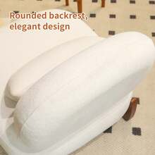 Set Of 2 Cute Accent Chair White With Wooden Legs – Comfortable For Living Room, Bedroom Or Balcony - White - View 6