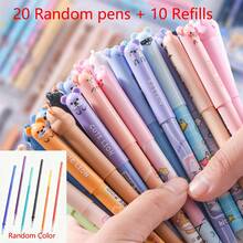 30-Pack 0.7mm Erasable Gel Pens, Animal Print Design, Includes 20 Random Pens + 10 Refills, Multi-Color Thermo-Sensitive Erasable Ink - Multicolor - View 12