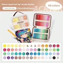 1pc Soft Tip Direct Liquid Acrylic Marker Pen 168 Colors/120 Colors/84 Colors/60 Colors/48 Colors/36 Colors Optional, Storage Bag Packaging, Layerable, Suitable For Colored Pencil Sketching Marker Pens, Suitable For Artist Painting Pens, Used For Making Christmas, Thanksgiving, New Year Gifts, Easter Eggs, Holiday Gifts, Card Making, Metal, Ceramic, Wine Glasses, Halloween Decoration Graffiti Pens, Painting Pens, Coloring Pens - Multicolor - View 14