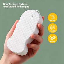3D Fish Scale Pattern High Density Cleaning Sponge Scrubber With Hanging Rope, Soft Dish Cloth, Strong Degreasing - Fish Scale Sponge Scrubber - View 14