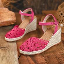 Women Wedges & Platform - 玫紅色 - 查看 7