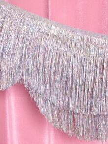2 Packs Fan Tassel Banner, Silver Sequin Backdrop, 5ft Tinsel Banner, Layered Shimmer Tassel Garland, Bachelorette Party Decor, Birthday Sign, Glitter Decor, Photo Booth Backdrop, Bridal Shower, Silver Birthday Decoration Banner - Multiple Styles - View 3