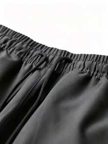 Workwear Long Women's Pants, With Elastic Waist, Drawstring And Zipper Pockets, Suitable For Outdoor Activities And Daily Casual Wear - Dark Grey - View 4