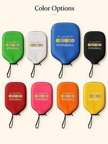 1pc Customized Pickleball Paddle Cover, Design Your Own Paddle Protector, Personalized Neoprene Paddle Cover With Zipper, Personalized Pickleball Paddle Cover, Pickleball Paddle Holder Gift, Team Gift - Multicolor - View 7