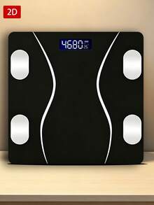 1pc Digital Bathroom Scale, High Precision Weight Scale, With Backlit LCD Display, Rounded Design, Portable Design, High Aesthetic Exquisite Weight Scale, 400lbs - A - View 3