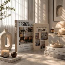 2 Sets Paper Aesthetic Decorative Books, Coffee Table Decorative Books - Faux Decorative Books For Decoration - Home Desktop Decor - Bedside Table Decor - Home Bookshelf Decor - one-size - View 1
