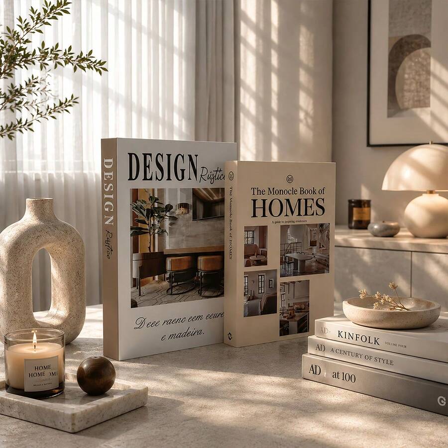 2 Sets Paper Aesthetic Decorative Books, Coffee Table Decorative Books - Faux Decorative Books For Decoration - Home Desktop Decor - Bedside Table Decor - Home Bookshelf Decor - one-size - View 1