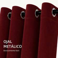 POLIGONO Curtains - Burgundy - View 5
