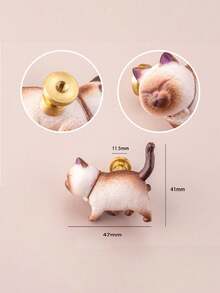 Cute Cat Shaped Drawer Pulls, 3D Animal Cabinet Knobs, Suitable For Nursery Decor, Decorative Furniture Handles - Handle - View 7