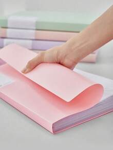Bìa đựng tài liệu A4 40 ngăn, bìa trình bày túi trong suốt màu macaron, bìa kẹp hồ sơ PP nhẹ, phù hợp cho tài liệu trường học văn phòng, chứng chỉ, ghi chú, tác phẩm nghệ thuật, bản nhạc, bài kiểm tra, lưu trữ hồ sơ, đồ dùng quay lại trường học - Nhiều màu - Xem 10