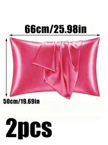 Luxurious Silky Soft Pillowcase-Breathable Skin-Friendly, Cool To The Touch, Satin Pillowcases, Solid Color Envelope Closure-Machine-Washable Bedding, Ice Silk, Satin, Faux Silk Pillowcase, Christmas Gift, Fall Home Decor, Halloween Decor Pillowcase - Multicolor - View 21