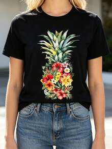 Women T-Shirts - 黑色 - 查看 6