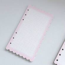 Kawaii Polka Dot Scalloped Edge Loose‑Leaf Paper, Colorful Decorative Scrapbook Insert Paper For Journal DIY Craft Supplies - A - View 10