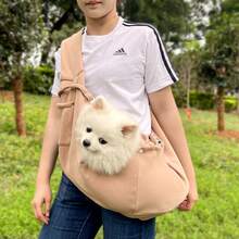1pc Comfortable Spacious Pet Carrier Bag, Cat & Dog Outdoor Carrying Bag, Breathable Polyester Material, Pet Shoulder Bag With Phone Pocket, Lightweight For Outdoor Use, Suitable For Small/Medium Pets Under 15lbs - Multicolor - View 13