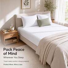 Deep Pocket Waterproof Mattress Protector, Full Size Luxury Mattress Cover, Stays In Place Non-Slip, Wrinkle-Free No Ironing - Khaki - View 4