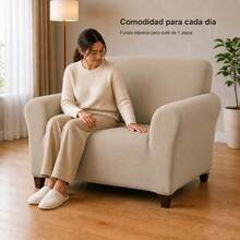 POLIGONO Sofa Slipcovers - Beige - View 2