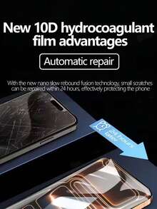 2 Packs [2026 New] Self-Healing Hydrogel Screen Protector For IPhone 18 Pro Max/18 Pro/18/17 Pro Max/17 Pro/17/17 Air/16 Pro Max/16 Pro/16 Plus/16/16e/17e/15 Pro Max/15 Pro/15 Plus/15/14 Pro Max/14 Pro/14 Plus/14/13 Pro Max/13 Pro/13/13 Mini, Ultra HD Clear, Smooth Touch, Bubble Free Easy Install, Case Friendly - Clear - View 5