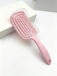 1pc Flexible Massage Hair Brush, Hollow Design, Unisex, Wet & Dry Use, Multi-Functional, Suitable For All Hair Types, Mother's Day Gift, Friend Gift, Couple Gift, Family Gift, Travel Essential, Styling Comb, Back Grooming Comb - A - View 7