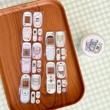 35cm/Loop Cute Retro Y2k CCD Mobile Phone Photo Frame Die Cut Sticker DIY Photo Goo Card Journal Scrapbooking Phone Case Collage Supply - Black - View 5