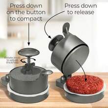 Detachable Burger Mold With Non-Stick Coating, Easily Make Meat, Cheese And Vegetable Burgers - Perfect For Grilling, Roasting And Oven Cooking - Multicolor - View 5